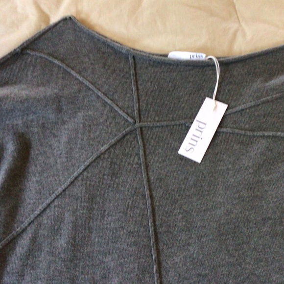 Prins one Shoulder Grey Sweater, Size Medium, NEW - Picture 5 of 8
